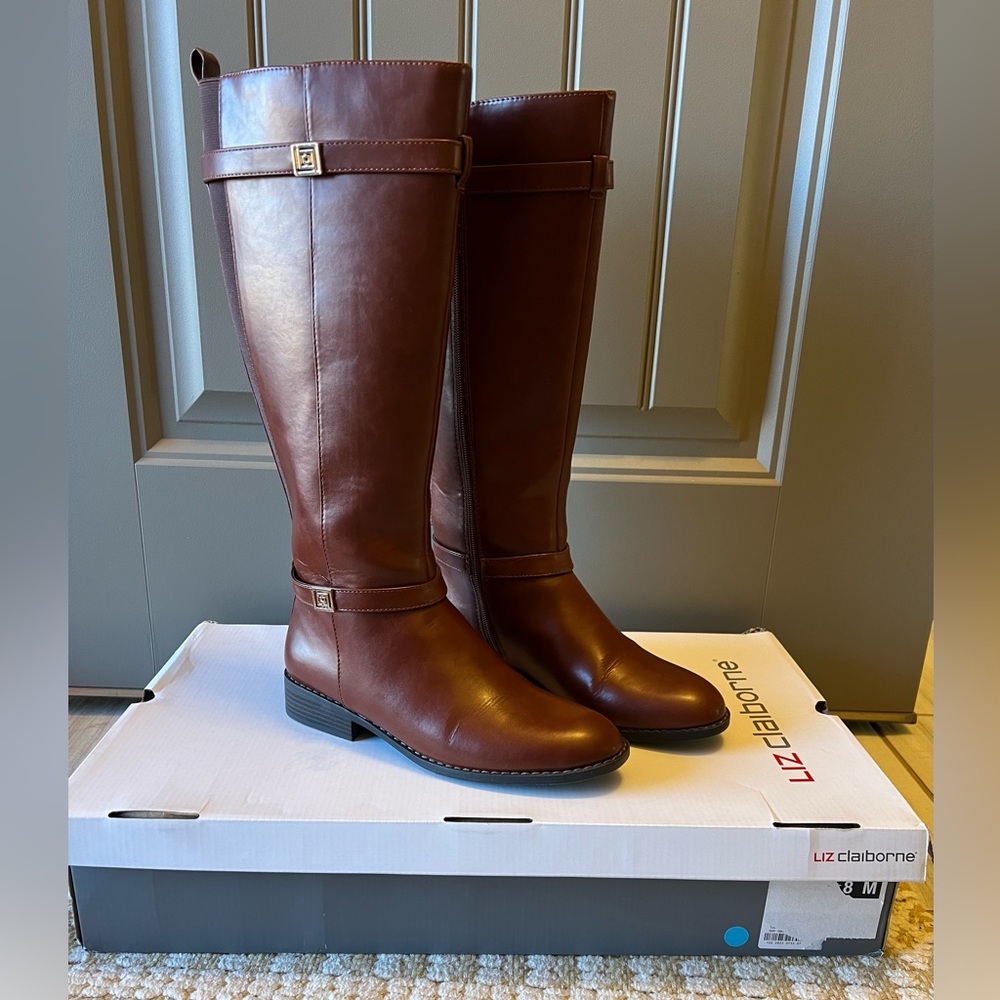 Liz Claiborne Women Tall Riding Boots Rumford Size 8